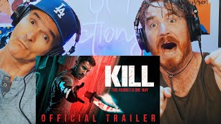 KILL  OFFICIAL TRAILER HINDI  RED BAND  Lakshya  REACTION [upl. by Graces]