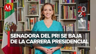 Claudia Ruiz Massieu declina en aspiración presidencial para 2024 [upl. by Nairrot]