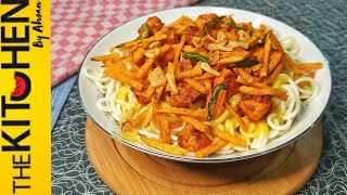 Chicken KhaowsueyKhausa Recipe  Authentic Memoni Style Khaowsuey  The Kitchen By Ahsan [upl. by Yesnnyl]