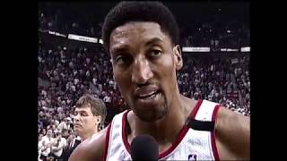 Throwback Scottie Pippen Hits GoAhead Three to Win Game 5 vs Jazz [upl. by Edlihtam]