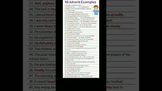 adverbsenglishgrammar 50adverbsyoutubeshorts viralvideo viral trending [upl. by Arick264]