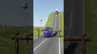 Cars amp Buses vs Logs Trap 1  BeamNGdrive [upl. by Fagaly569]