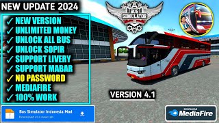 Update Bus Simulator Indonesia Mod Apk 41 Latest Version 2024  Unlock All Bus amp Unlimited Money [upl. by Arondell847]