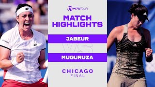 Ons Jabeur vs Garbiñe Muguruza  2021 Chicago Final  WTA Match Highlights [upl. by Offen]