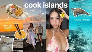 Cook Islands Travel Vlog 🌴 swimming with turtles island hopping food tour Raratonga amp Aitutaki [upl. by Llezniuq886]