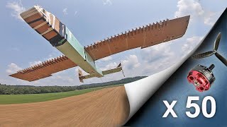 Making 50 Engined RC Airplane 30 ft Wingspan [upl. by Tuneberg]