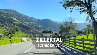 Zillertal in October  Autumn Scenic Drive  4k HDR Dolby Vision  Tirol Austria [upl. by Emelin]