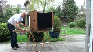 Unpacking Donchev 20x20quot cllodion wet plate camera [upl. by Avat]