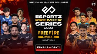 ESPORTZ PREMIER SERIES 2022  FREE FIRE Q4  Finals Day 1 GAMINGWITHPAHADIhelpinggamer​JONTYGAMING [upl. by Searle]