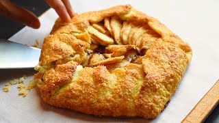 Apple Galette with Flaky Crust and Gooey Apple Filling  Easy Recipe for Homemade Apple Galette [upl. by Norvin103]