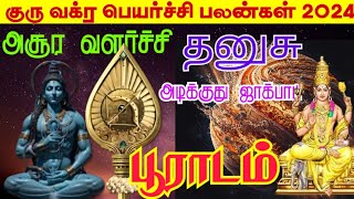 Dhanushu Poorada nakshatra palangal தனுசு பூராடம் நட்சத்திரம் குரு வக்ர பெயர்ச்சி பலன்கள் 2024 [upl. by Yvaht858]