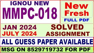 MMPC 018 solved assignment 2024  mmpc 018 solved assignment 2024 in english  ignou mba mmpc018 [upl. by Amedeo]