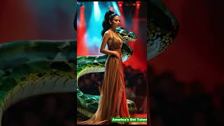 Girl dancing with Lord of the Snakes AGT fusion live agt shorts [upl. by Noiztneb]