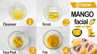 HOW TO DO MANGO FACIAL AT HOME  Just 3 Steps  Summer Fruit Facial at home [upl. by Tobe]