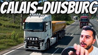 CALAİS  DUİSBURG GECE YOLCULUĞU   ŞİMŞEK ETKİLİ XENONLU RENAULT RANGE T   ETS 2 TRUCKERSMP [upl. by Leasia]