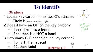 Lect 362 Hemiacetals Hemiketals Acetals amp Ketals [upl. by Bickart]