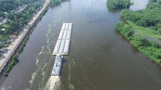 07 19 16 Barge in Alma WI Lock and Dam Number 4 2 of 2 [upl. by Elahcar543]