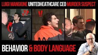 Luigi Mangione UnitedHealthCare CEO Murder Suspect Behavior and Body Language [upl. by Eneles]