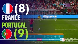 Penalty shootout ⚽ Portugal 98 France 🏆 Euro Cup 2024  Video game simulation [upl. by Aihsatan]