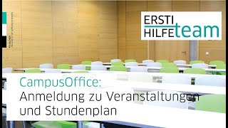 CampusOffice Anmeldung zu Veranstaltungen und Stundenplan [upl. by Euqinu116]