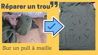 Comment réparer un trou sur un jean  le stoppage [upl. by Neehs]