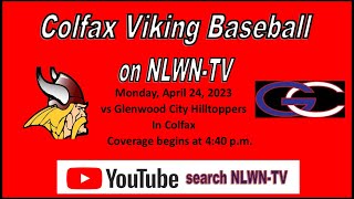 Colfax Vikings Baseball vs Glenwood City Hilltoppers [upl. by Dachy]