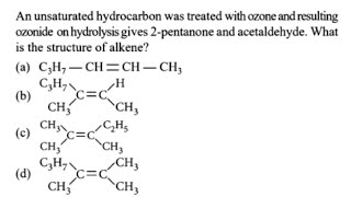 resulting ozonide on hydrolysis gives 2pentanone and acetaldehyde ❣️ [upl. by Portuna671]