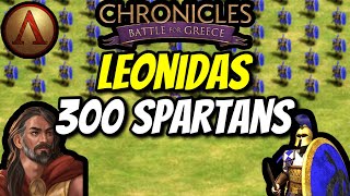 LEONIDAS  300 SPARTANS vs 10000 MILITIA  AoE II Definitive Edition [upl. by Onateyac]