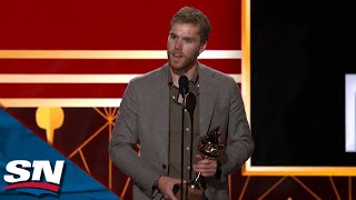 Oilers Connor McDavid Wins The 202223 Hart Memorial Trophy [upl. by Sucam]