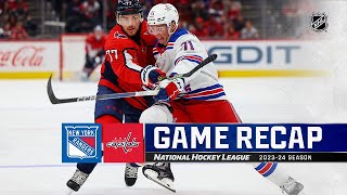 Rangers  Capitals 129  NHL highlights 2023 [upl. by Leonore]