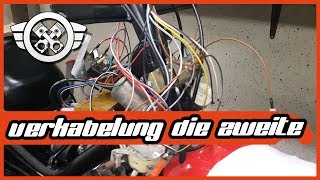 Simson Schwalbe Aufbau 11  Elektrik Lenker Zündschloss und der Rest  Fast alles anklemmen [upl. by Lellih171]