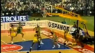 Panathinaikos  Aris greek cup 1993 Galis vs Gianakis [upl. by Libb615]