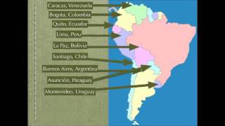 South America Map Rap Spanish Speaking Countries and Capitals [upl. by Ober774]