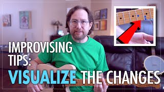 Improvising Tip Visualize chord changes  Blend the major scale with chord tones  Guitar Lesson [upl. by Pammie]