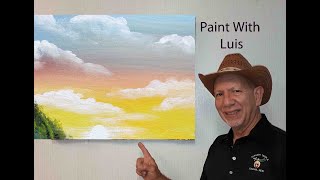 HOW TO PAINT CLOUDS WITH FAN BRUSH [upl. by Zoller]