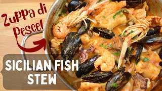 Traditional Sicilian Seafood Stew Zuppa di pesce alla siciliana [upl. by Laughlin354]