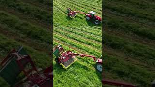 Trailed mower at second cut silage arimagery farming agriculture [upl. by Anora395]