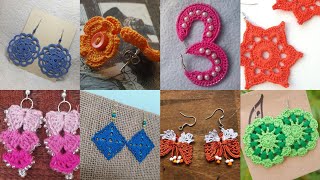 TOP 50 MOST ATTRACTIVE AND TRENDY CROCHET EARRINGS FREE PATTERN DIY PROJECTS TOP IDEAS [upl. by Ramma]