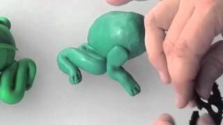 Polymer Clay Projects Funny Frog Pt 2 [upl. by Madella]