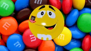 Satisfying Video  Unpacking MampM´s Candy Tin Yellow ASMR asmr unboxing mandms [upl. by Galina]