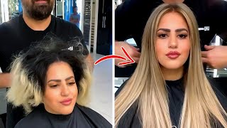 Extreme Damaged Hair Color Transformation by Mounir [upl. by Trepur]