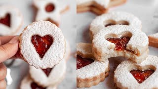 Best Linzer Cookies Recipe  How to make linzer cookies [upl. by Yatnod821]