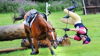 NEW Horse Falls Compilation 2018  Best Bad Horse Riding Falls and Pony Fails  Equestrian Bloopers [upl. by Ramel]