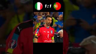 When cristiano defeat buffon  Italy vs Portugal final Imaginery shorts football youtube [upl. by Ayota124]