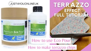 Eco Resin FULL TUTORIAL  DIY Terrazzo Art using Eco pour® [upl. by Ko]