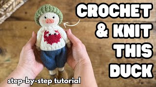 HOW to CROCHET amp KNIT the CUTEST AMIGURUMI DUCK StepbyStep Tutorial [upl. by Orfield]