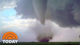 Watch Video Of Rare Tornado Forming From Both Clouds And The Ground  TODAY [upl. by Ledairam]