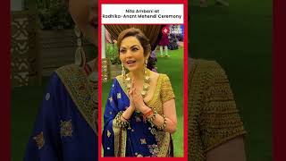 Nita Ambani at RadhikaAnant Mehendi Ceremony [upl. by Aiym321]