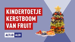 Kindertoetje voor kerst kerstboom van fruit  Altijd ALDI [upl. by Canon]