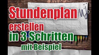 Studium Stundenplan  Uni Stundenplan erstellen in 3 Schritten  mit Beispiel [upl. by Letha325]